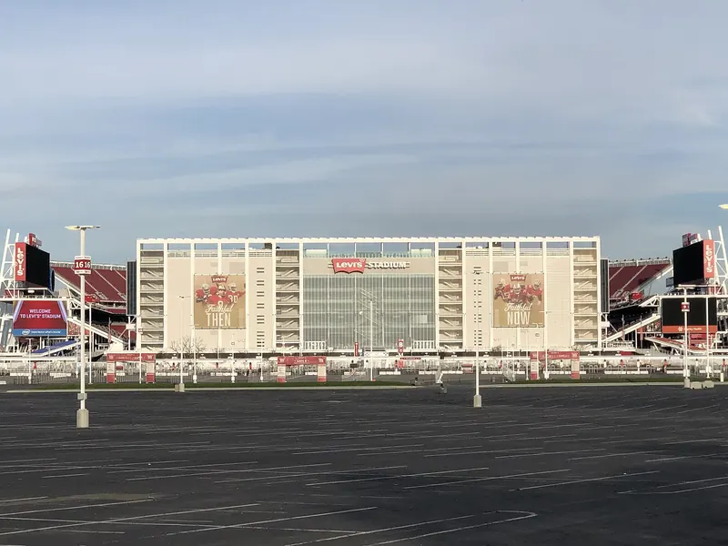 The exterior of Levi's Stadium in Santa Clara