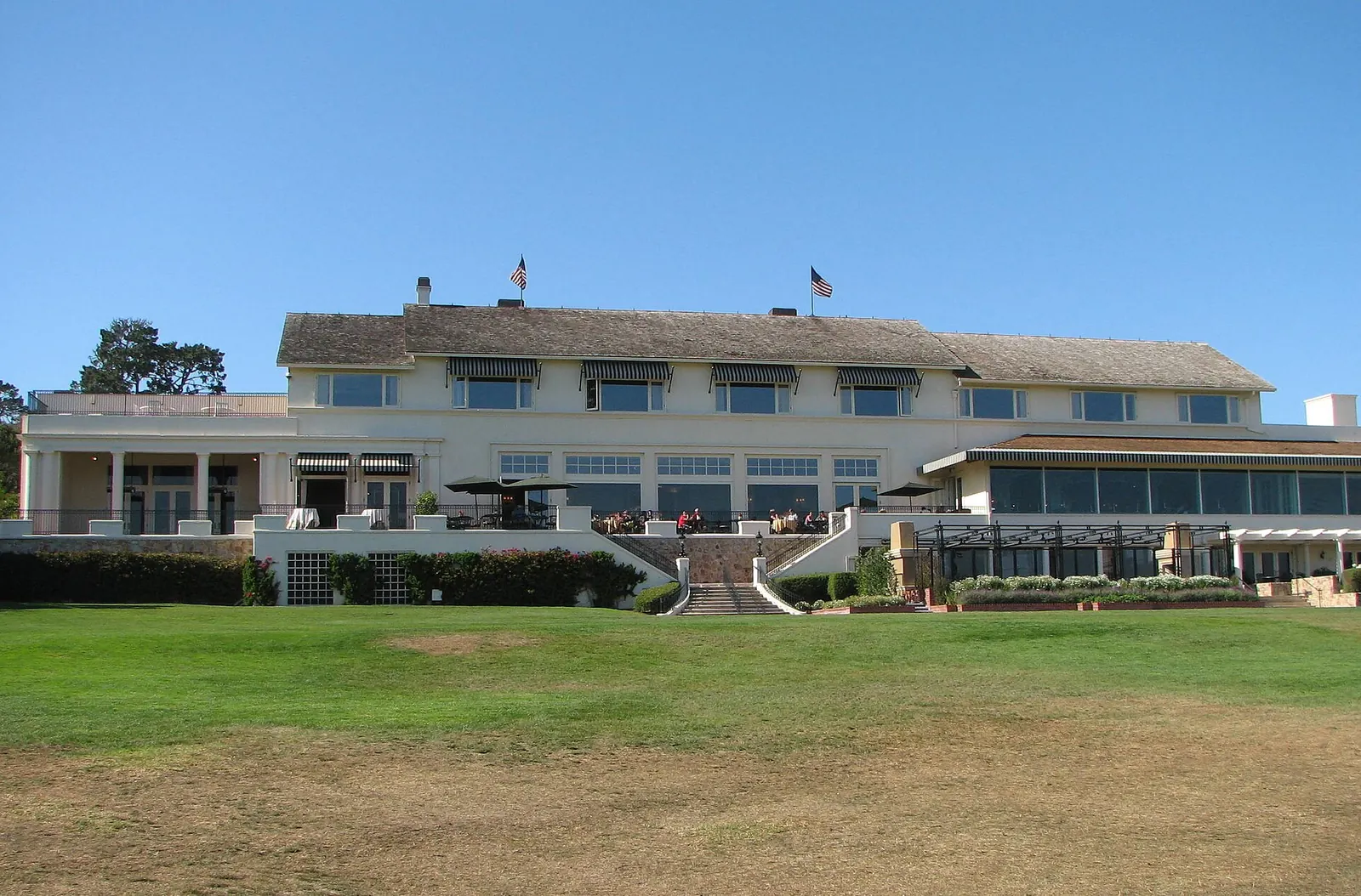 The Lodge at Pebble Beach seen across the lawn