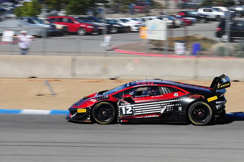 A race car on track at WeatherTech Raceway Laguna Seca